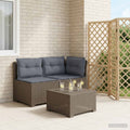 vidaXL Sofa Ogrodowa 2-osobowa z Poduszkami w Wyglądzie Rattanowym PP