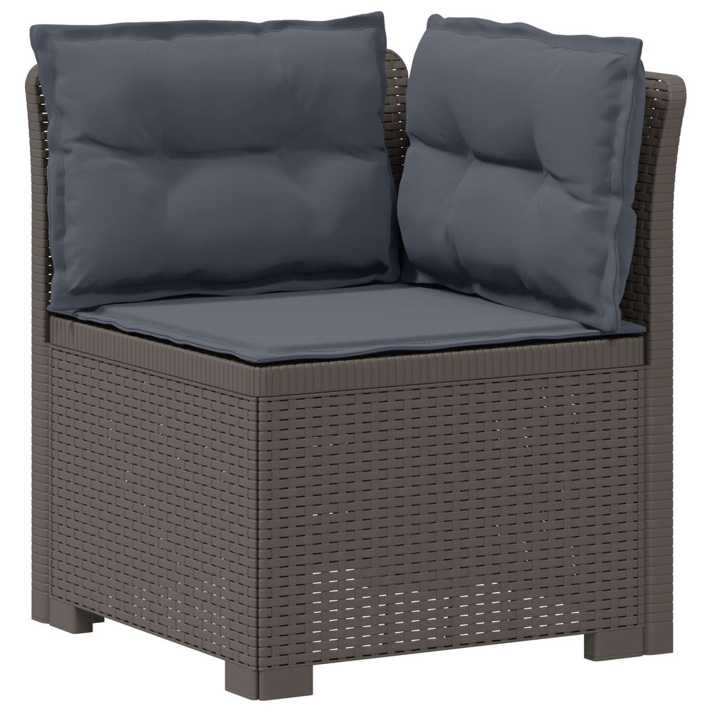 vidaXL Sofa Ogrodowa 2-osobowa z Poduszkami w Wyglądzie Rattanowym PP