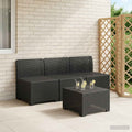 vidaXL Sofa Ogrodowa 3-osobowa Rattanowa PP antracytowy