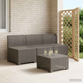 vidaXL Sofa Ogrodowa 3-osobowa Rattanowa PP jasnoszary