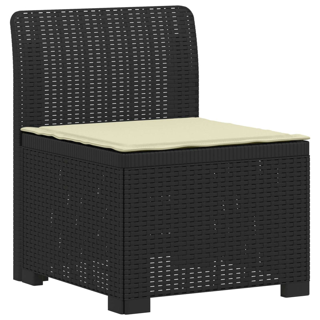 vidaXL Sofa ogrodowa 3-osobowa z poduszkami w rattanowym wyglądzie PP