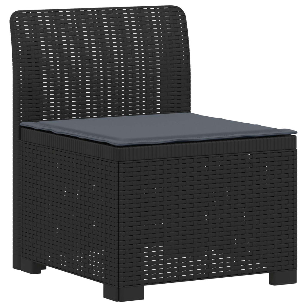 vidaXL Sofa ogrodowa 3-osobowa z poduszkami w rattanowym wyglądzie PP