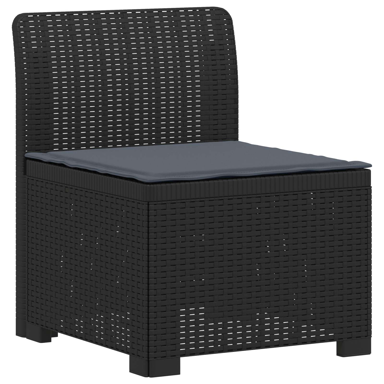 vidaXL Sofa ogrodowa 3-osobowa z poduszkami w rattanowym wyglądzie PP