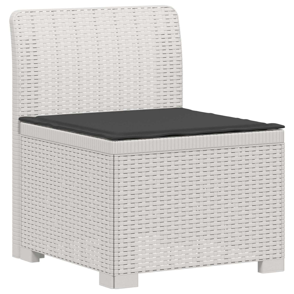 vidaXL Sofa ogrodowa 3-osobowa z poduszkami w rattanowym wyglądzie PP