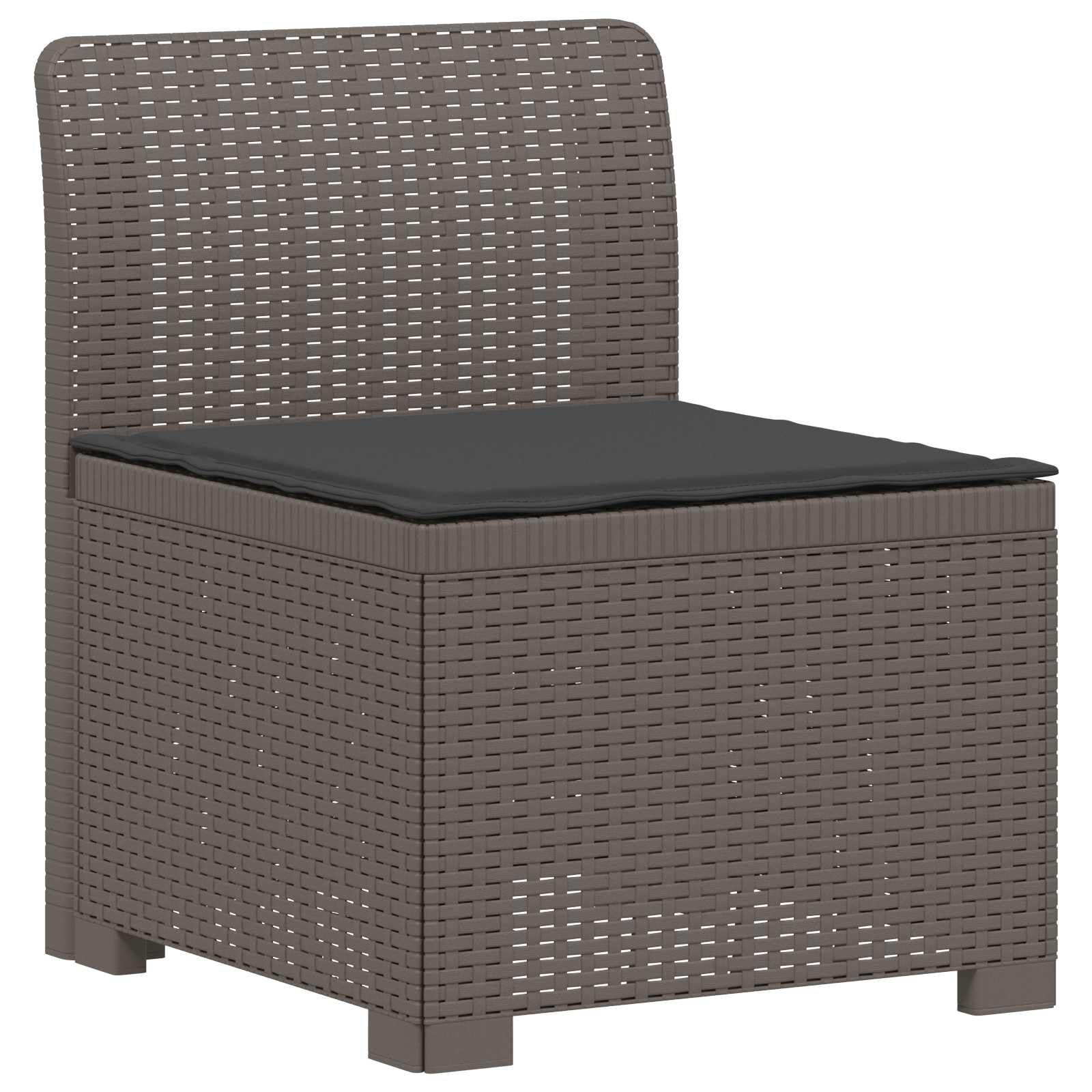 vidaXL Sofa ogrodowa 3-osobowa z poduszkami w rattanowym wyglądzie PP