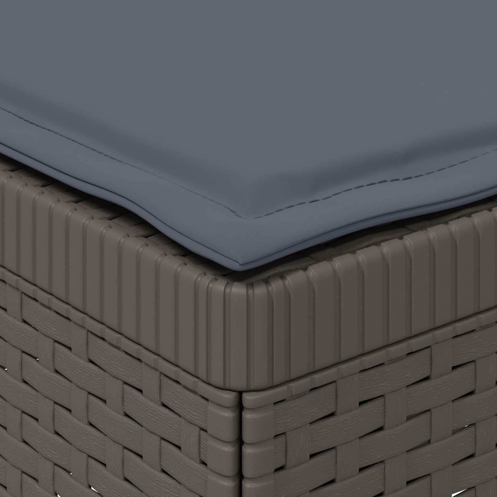 vidaXL Sofa ogrodowa 3-osobowa z poduszkami w rattanowym wyglądzie PP