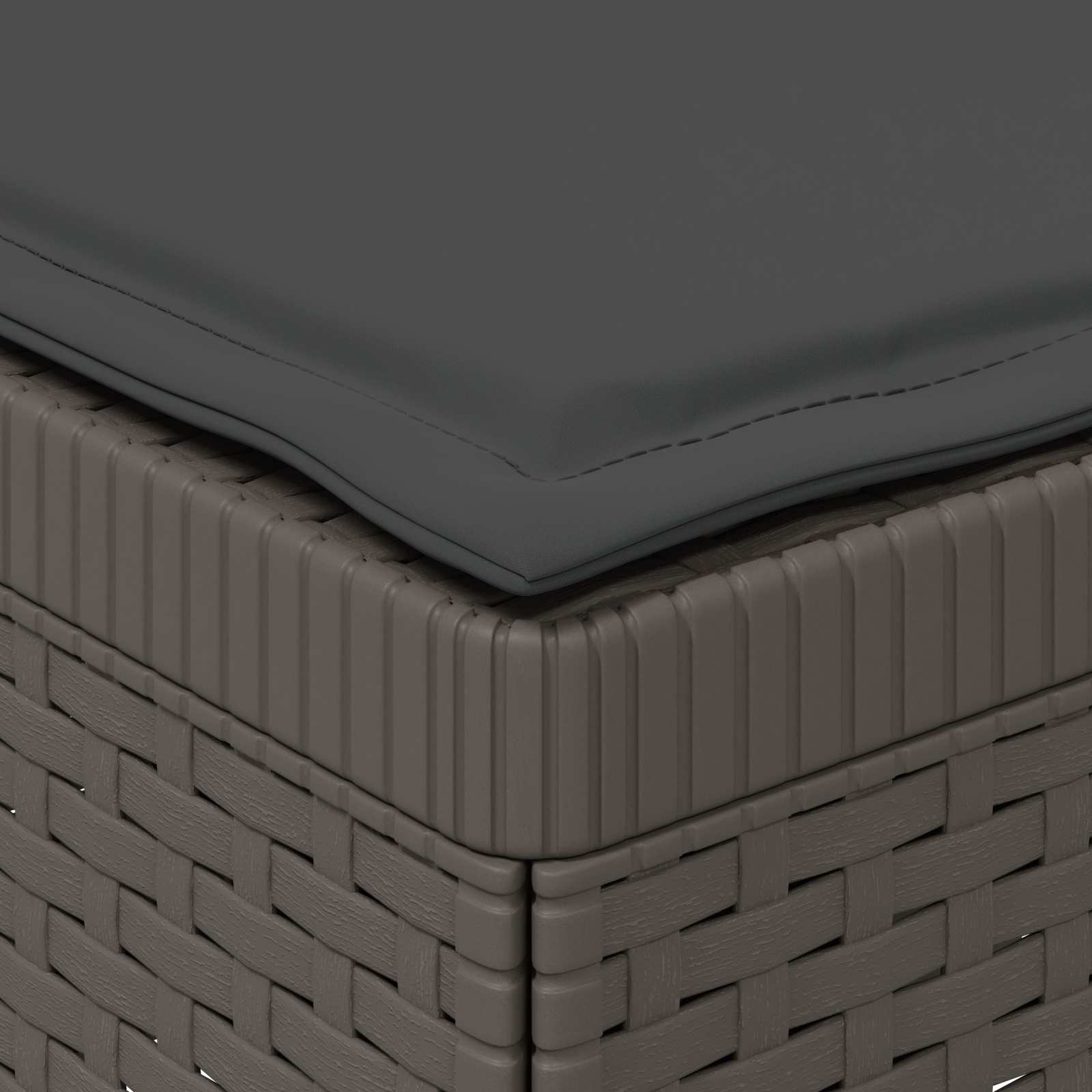 vidaXL Sofa ogrodowa 3-osobowa z poduszkami w rattanowym wyglądzie PP