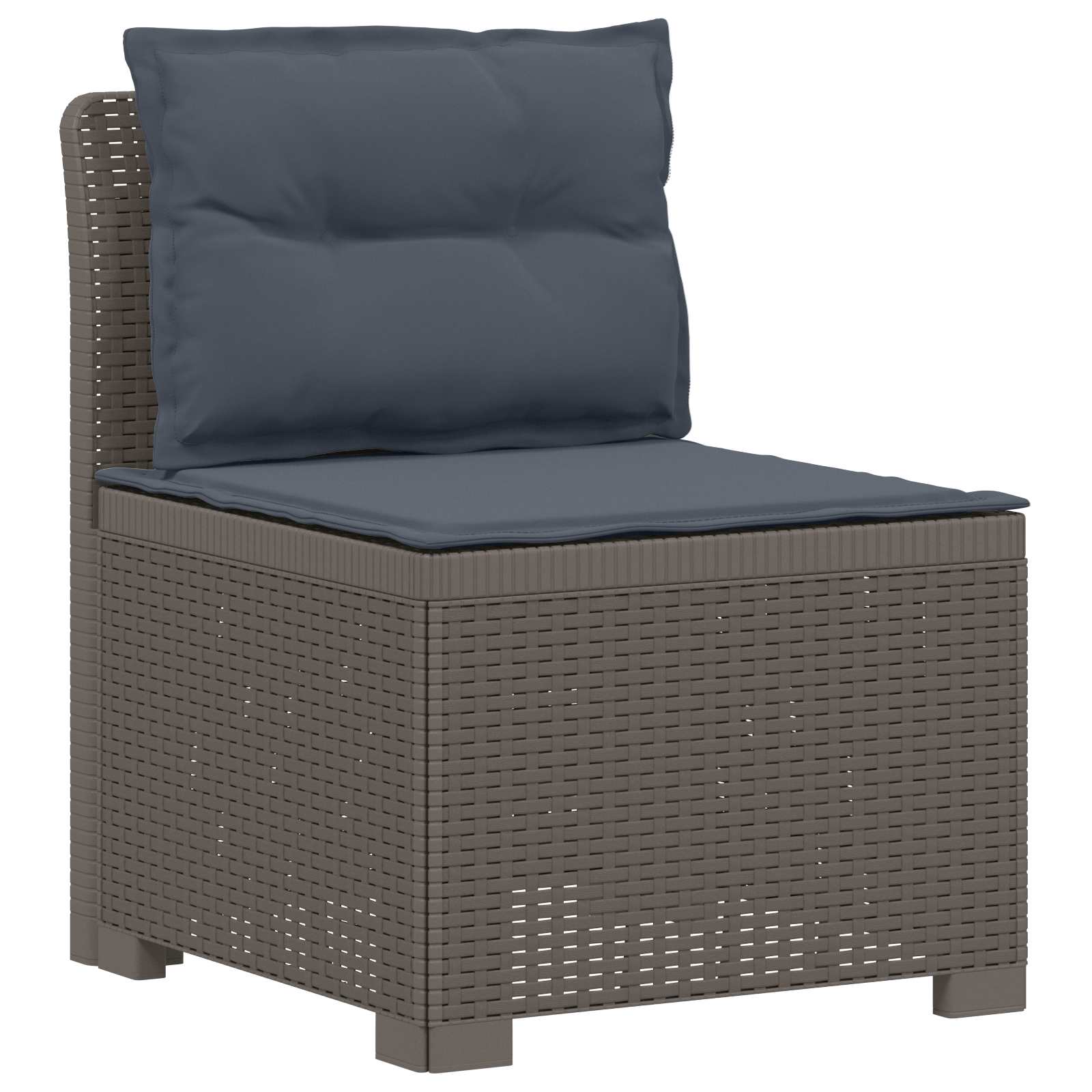 vidaXL Sofa ogrodowa 3-osobowa z poduszkami w rattanowym wyglądzie PP