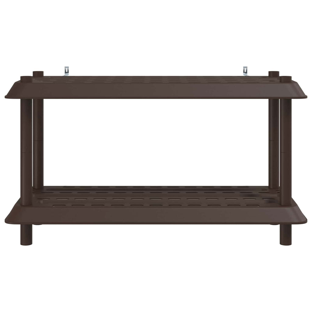 vidaXL Jednostka regałowa 2 poziomów 100 x 40 x 55,5 cm PP brązowy