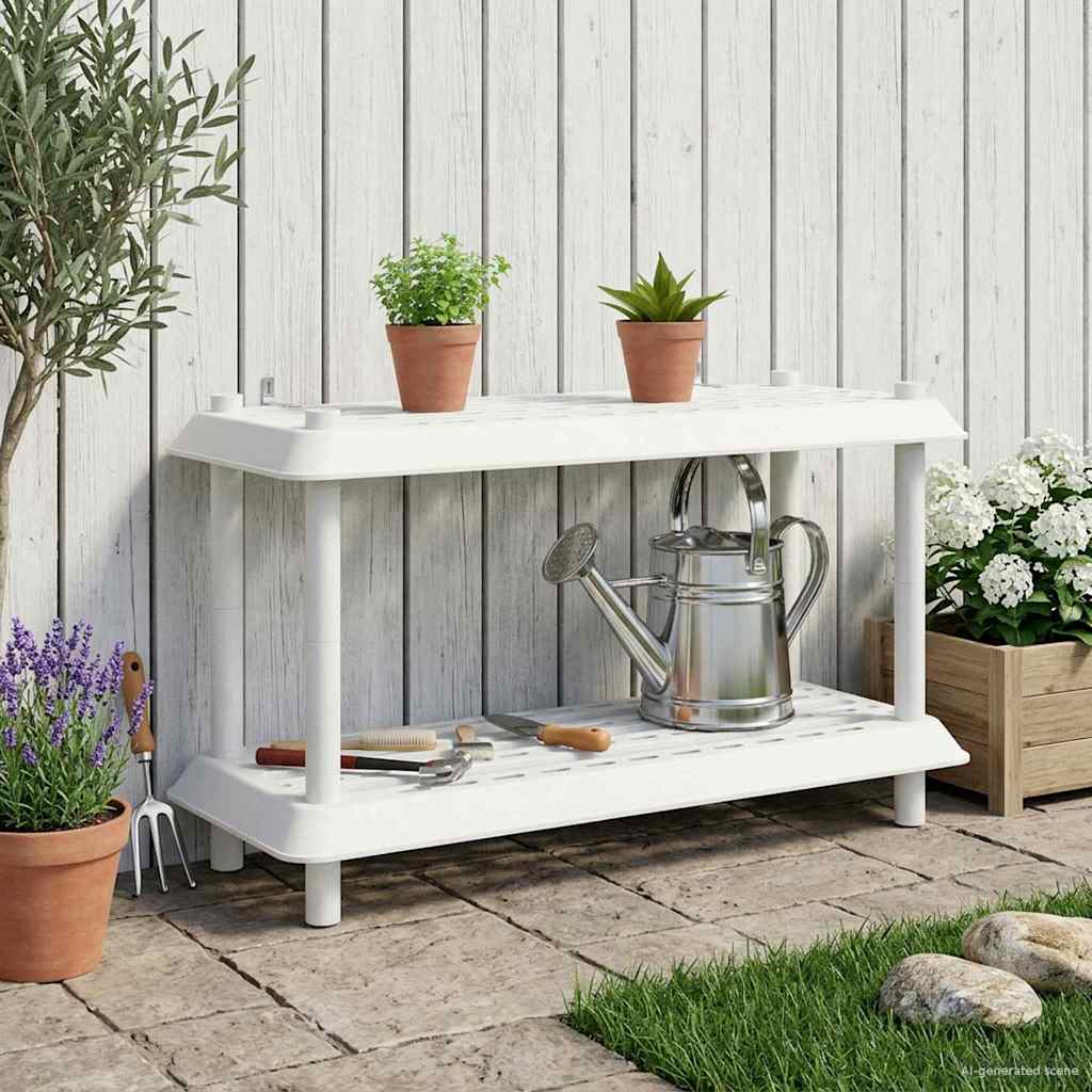 vidaXL Jednostka regałowa 2 poziomów 100 x 40 x 55,5 cm PP Biały