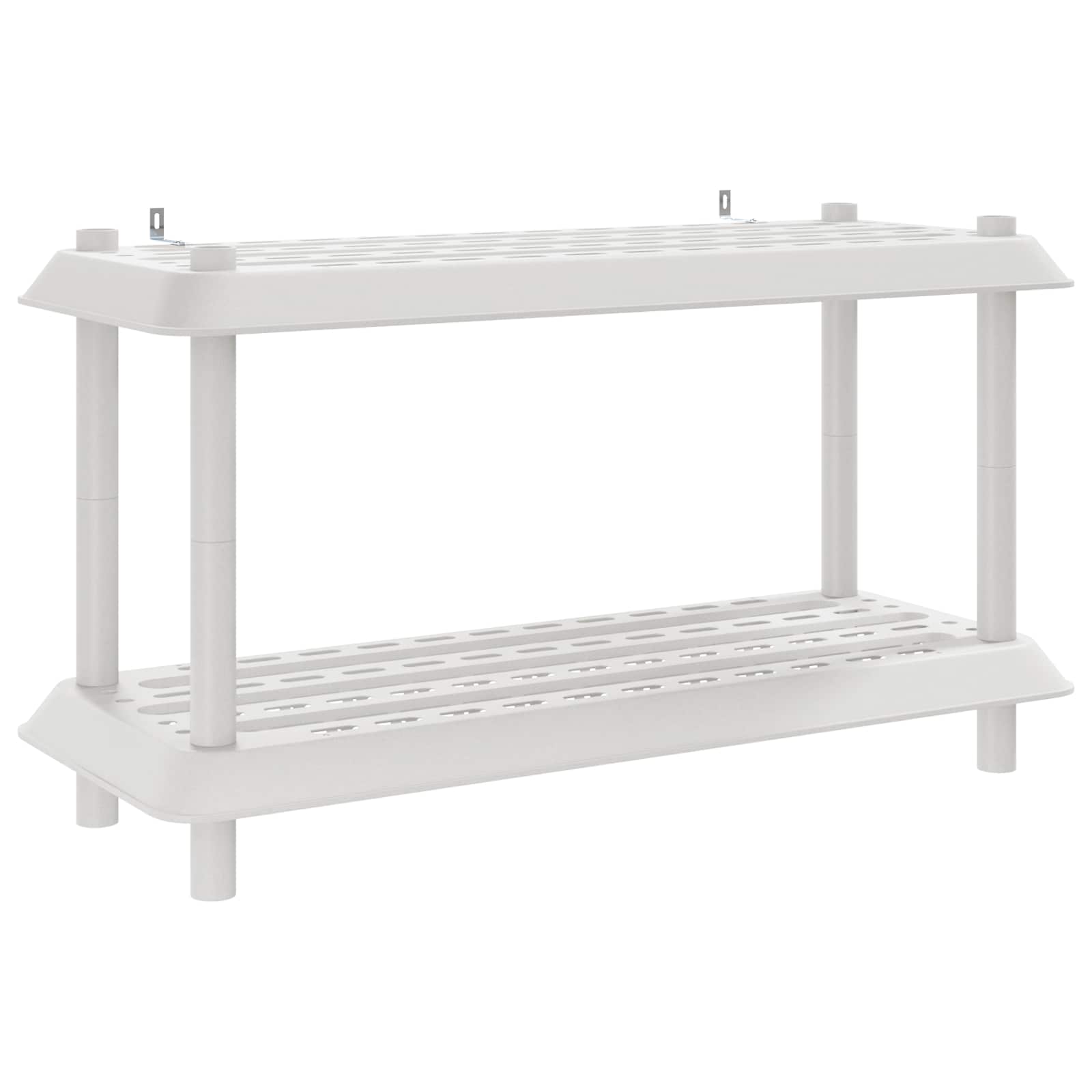 vidaXL Jednostka regałowa 2 poziomów 100 x 40 x 55,5 cm PP Biały