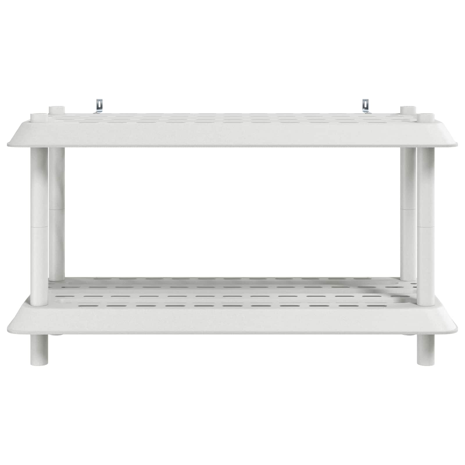 vidaXL Jednostka regałowa 2 poziomów 100 x 40 x 55,5 cm PP Biały