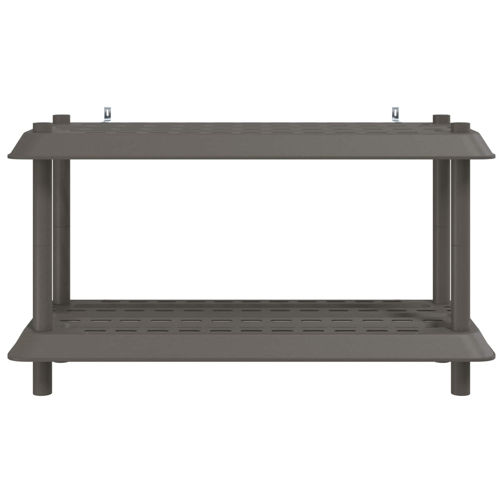 vidaXL Jednostka regałowa 2 poziomów 100 x 40 x 55,5 cm PP jasnoszary