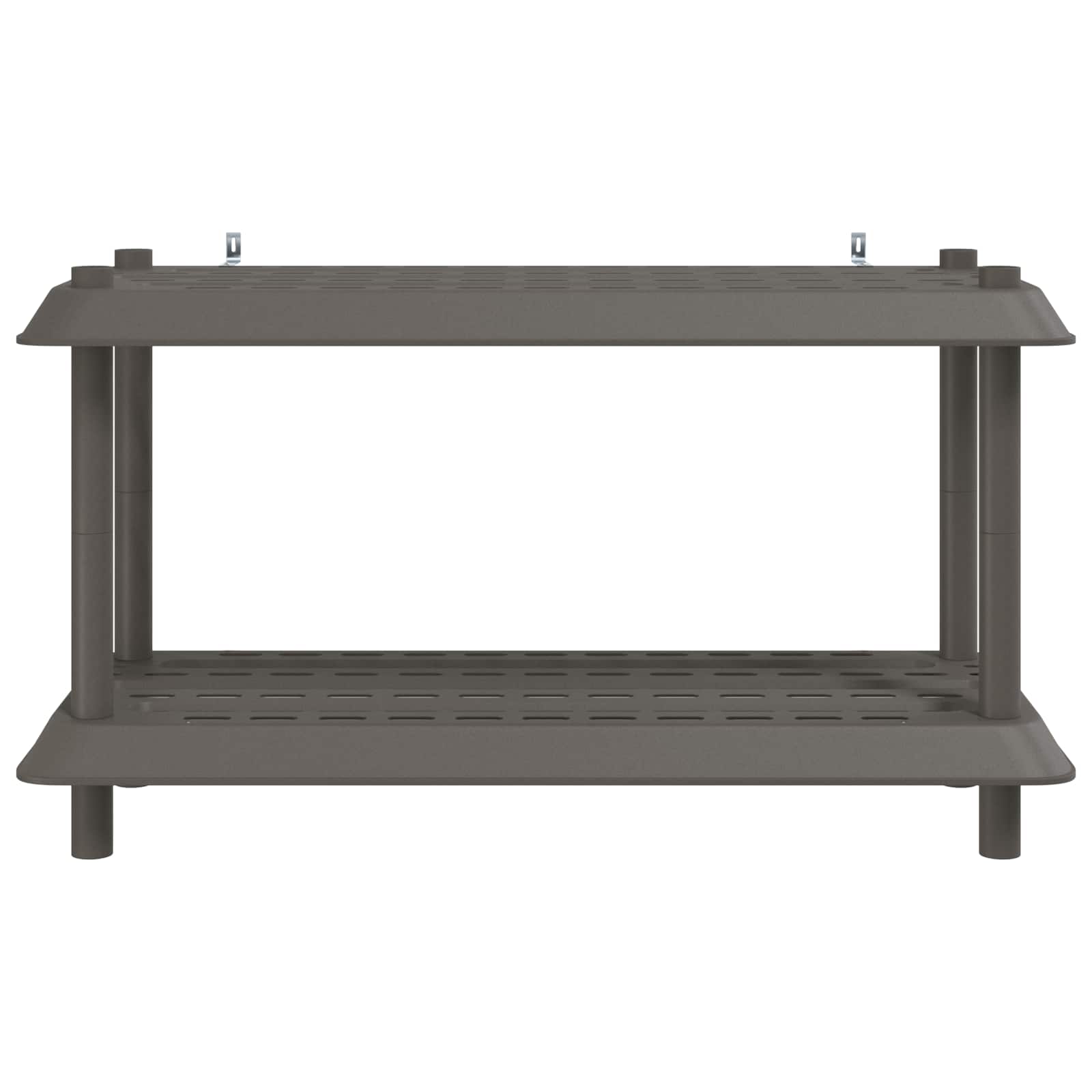 vidaXL Jednostka regałowa 2 poziomów 100 x 40 x 55,5 cm PP jasnoszary