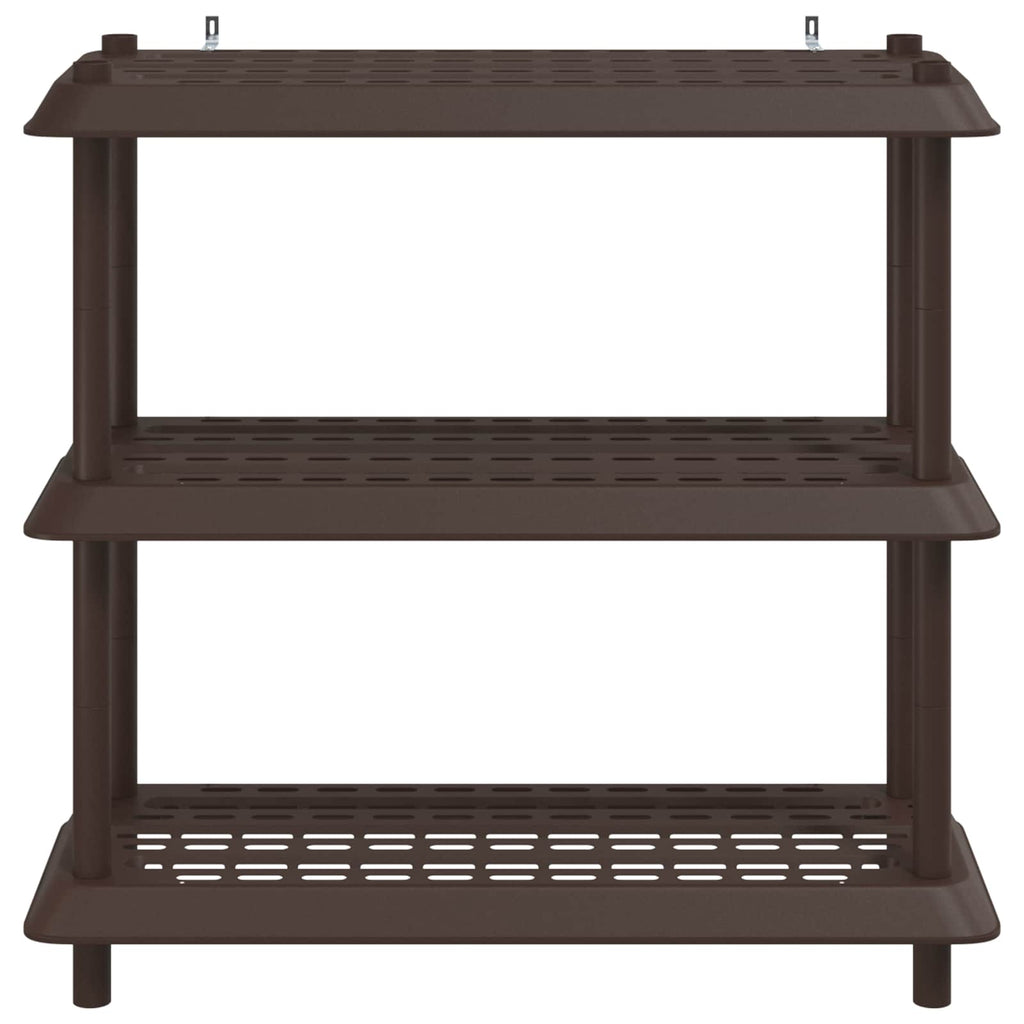 vidaXL Jednostka regałowa 3 poziomów 100 x 40 x 96 cm PP brązowy
