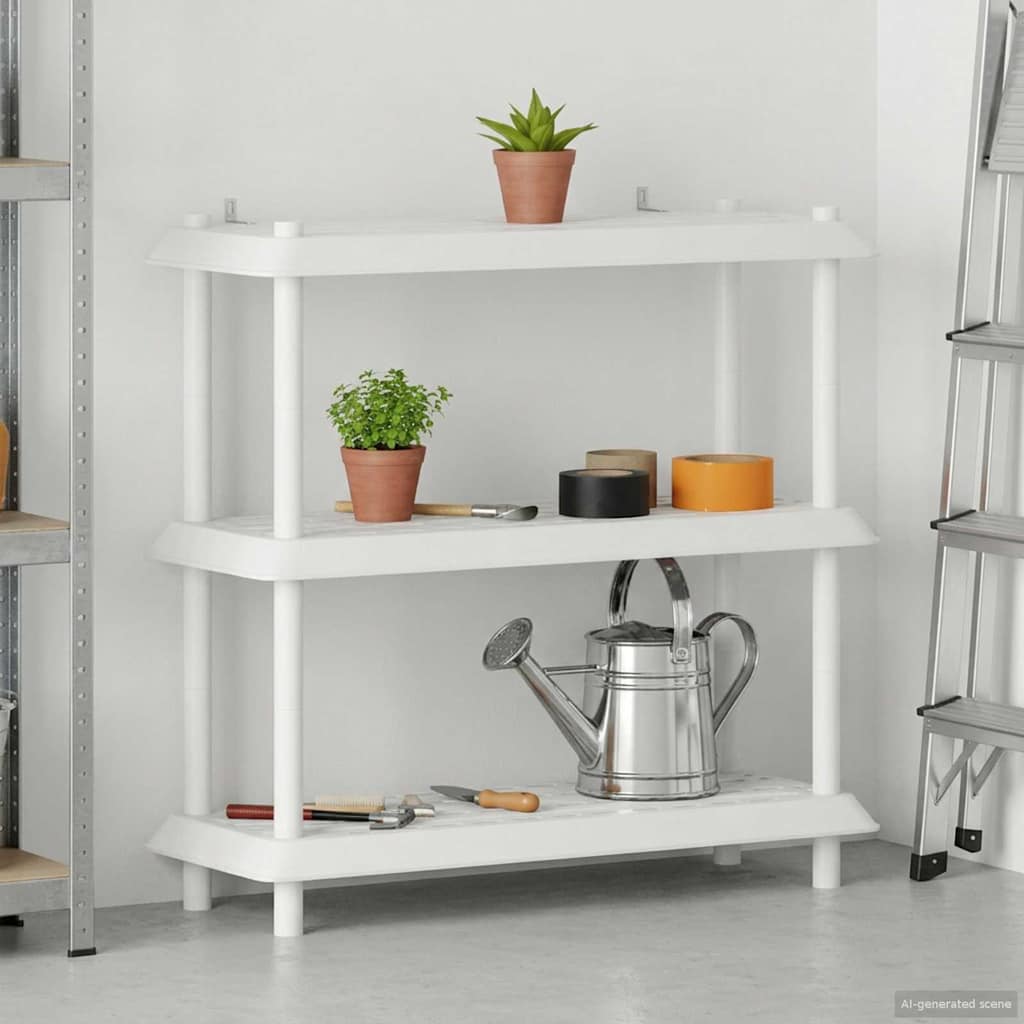 vidaXL Jednostka regałowa 3 poziomów 100 x 40 x 96 cm PP Biały