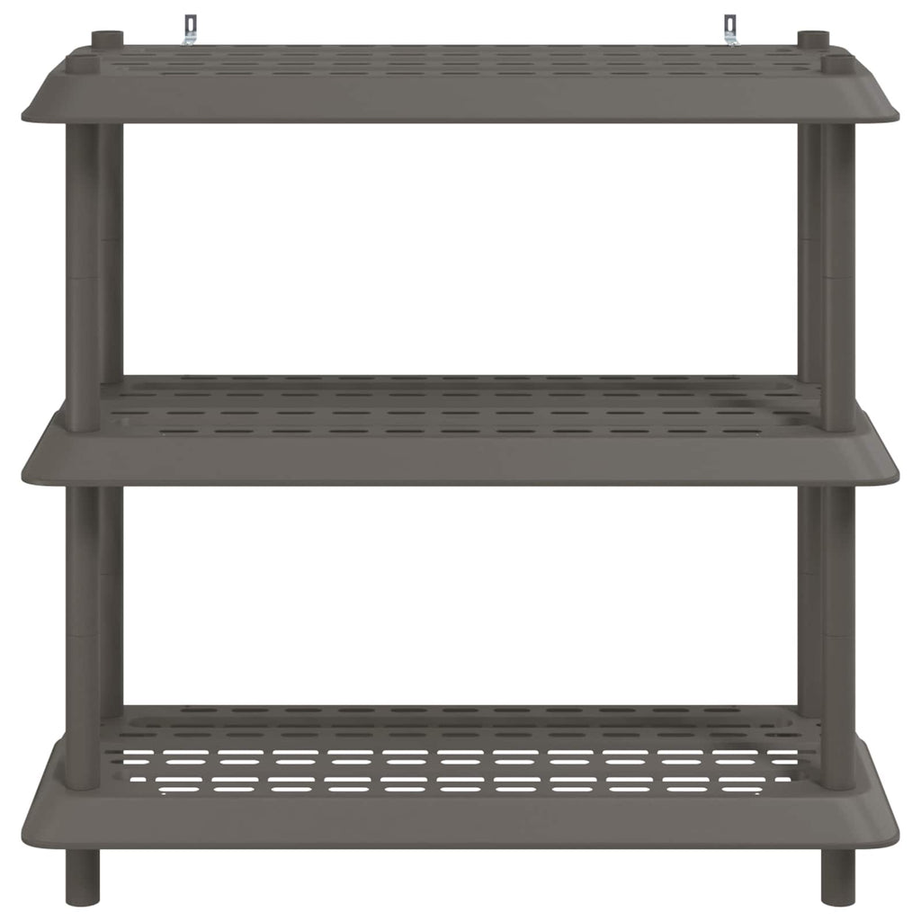 vidaXL Jednostka regałowa 3 poziomów 100 x 40 x 96 cm PP jasnoszary