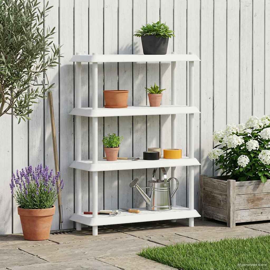 vidaXL Jednostka regałowa 4 poziomów 100 x 40 x 136,5 cm PP Biały