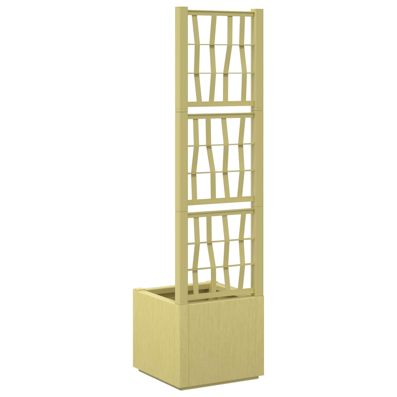 vidaXL Donica ogrodowa z trellem zielony 36 x 36 x 140 cm PP