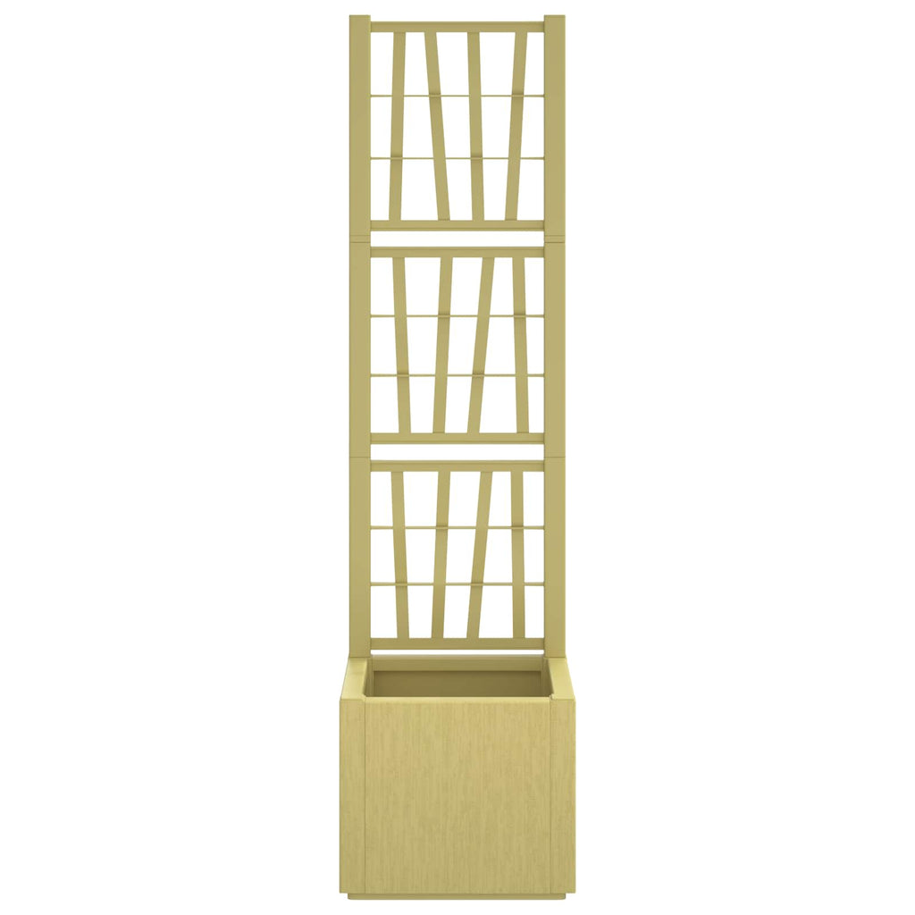 vidaXL Donica ogrodowa z trellem zielony 36 x 36 x 140 cm PP