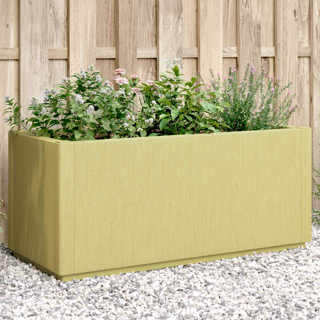 vidaXL Skrzynka na kwiaty do ogrodu Zielony 80 x 36 x 35 cm PP