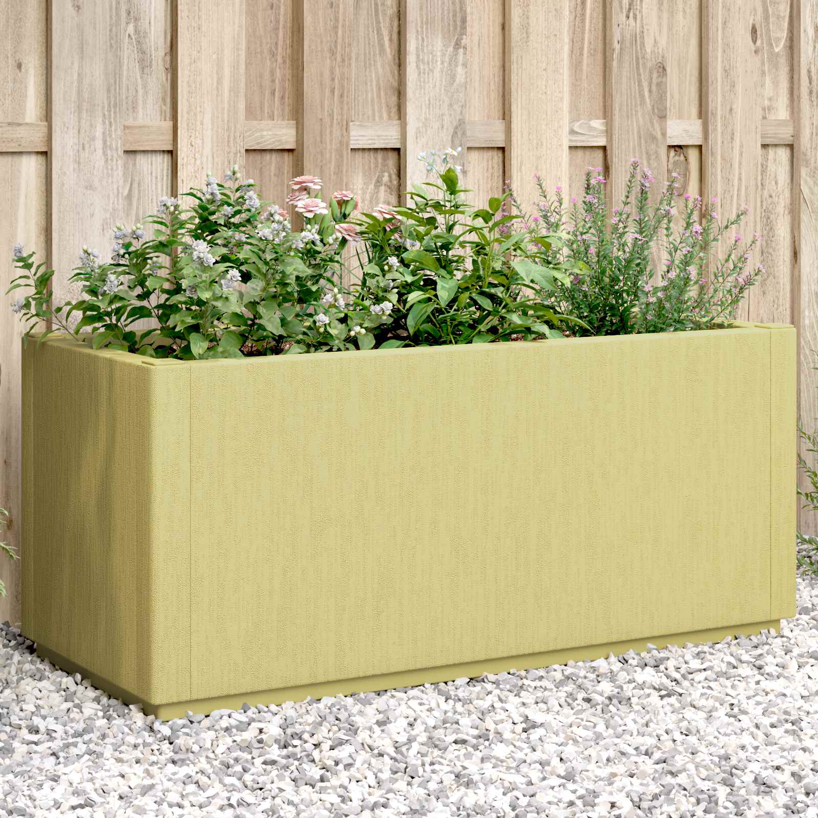 vidaXL Skrzynka na kwiaty do ogrodu Zielony 80 x 36 x 35 cm PP