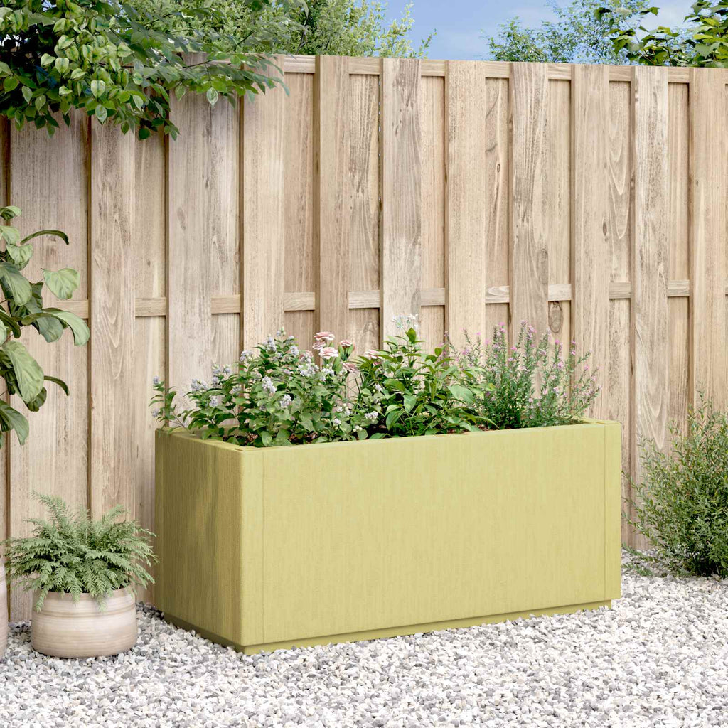 vidaXL Skrzynka na kwiaty do ogrodu Zielony 80 x 36 x 35 cm PP