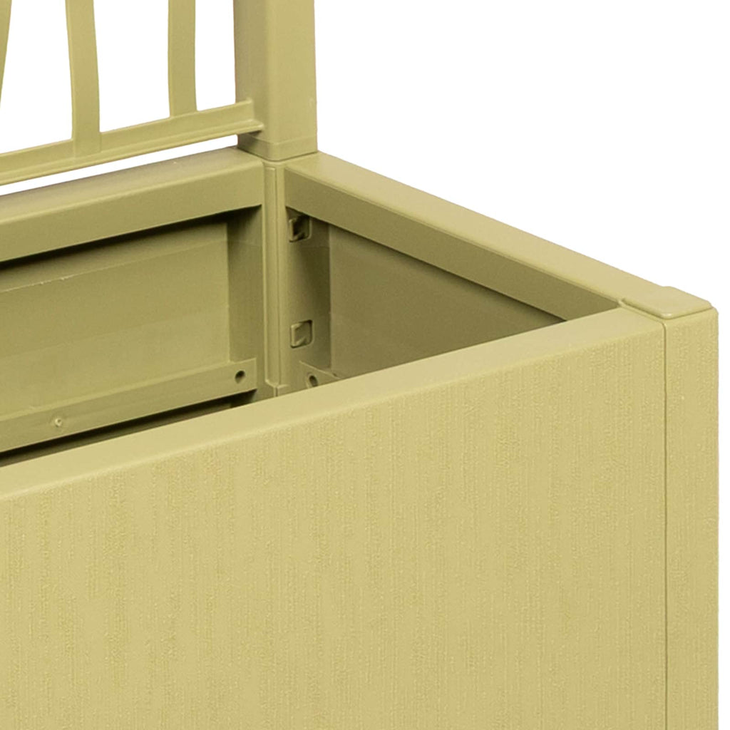 vidaXL Donica ogrodowa z trellem zielony 80 x 36 x 140 cm PP