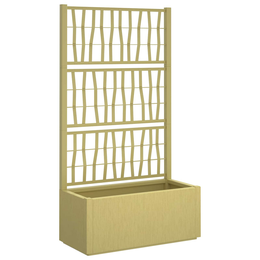 vidaXL Donica ogrodowa z trellem zielony 80 x 36 x 140 cm PP