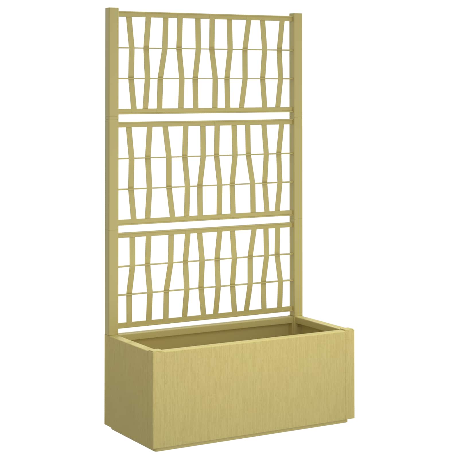 vidaXL Donica ogrodowa z trellem zielony 80 x 36 x 140 cm PP