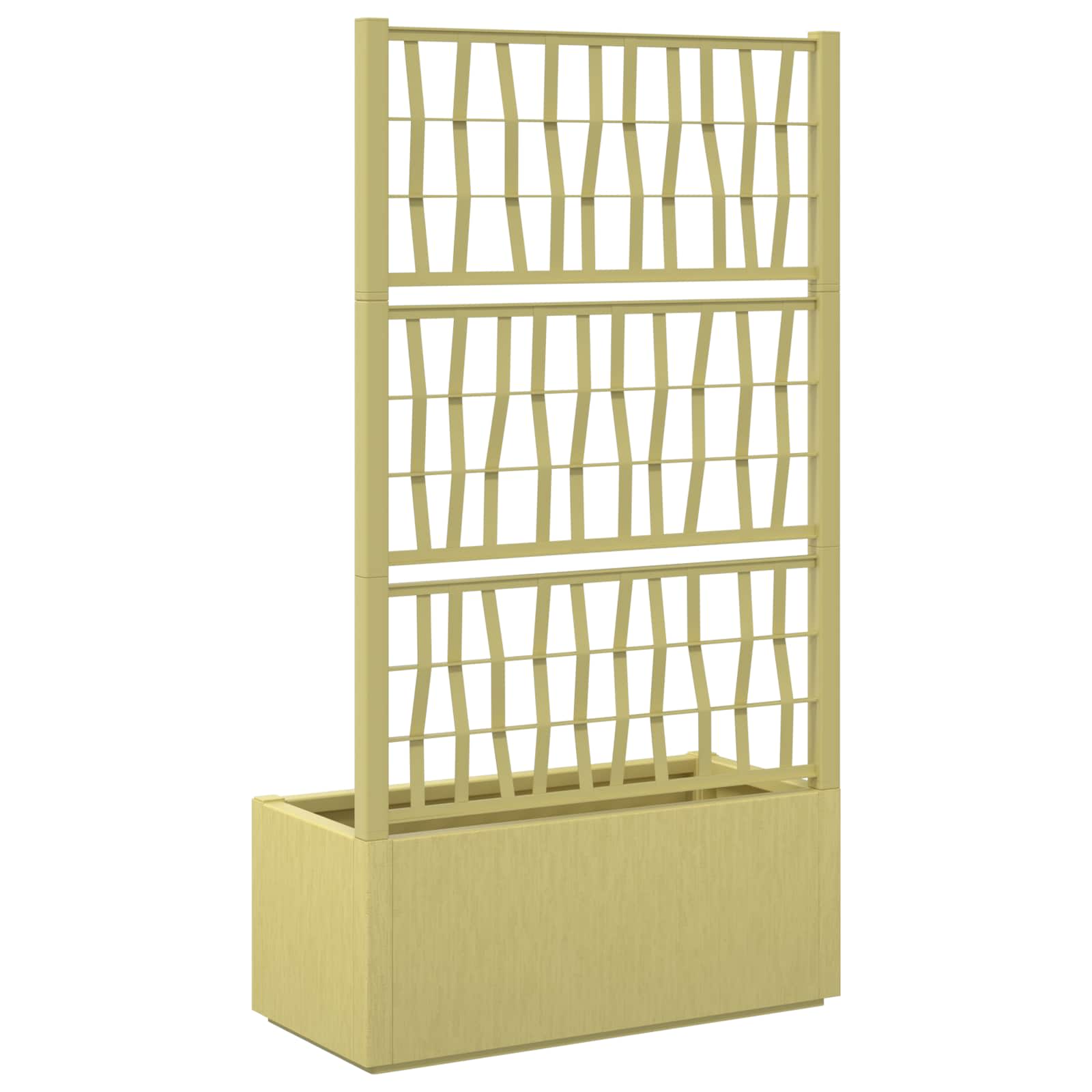 vidaXL Donica ogrodowa z trellem zielony 80 x 36 x 140 cm PP