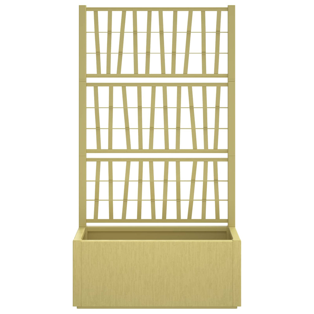 vidaXL Donica ogrodowa z trellem zielony 80 x 36 x 140 cm PP