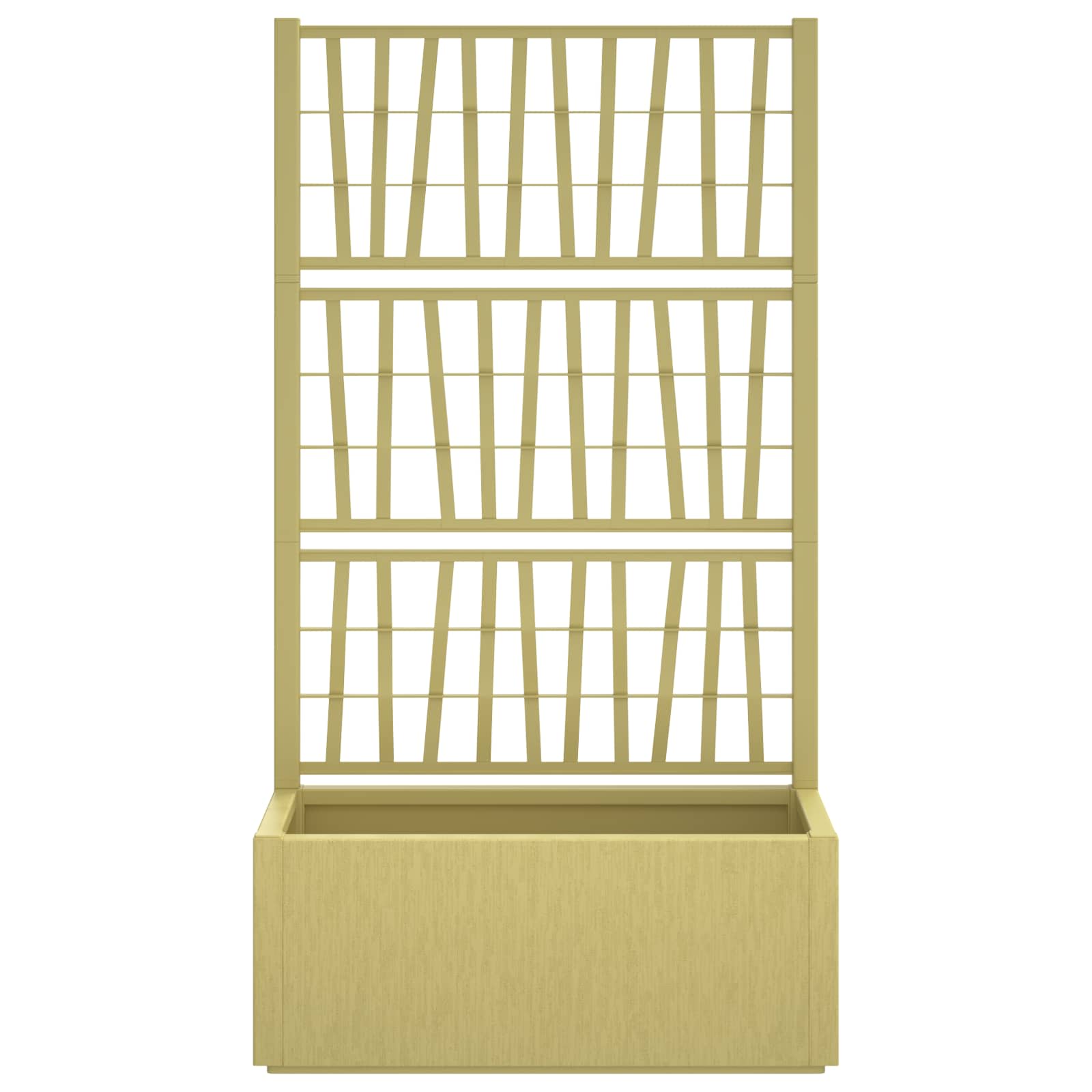 vidaXL Donica ogrodowa z trellem zielony 80 x 36 x 140 cm PP