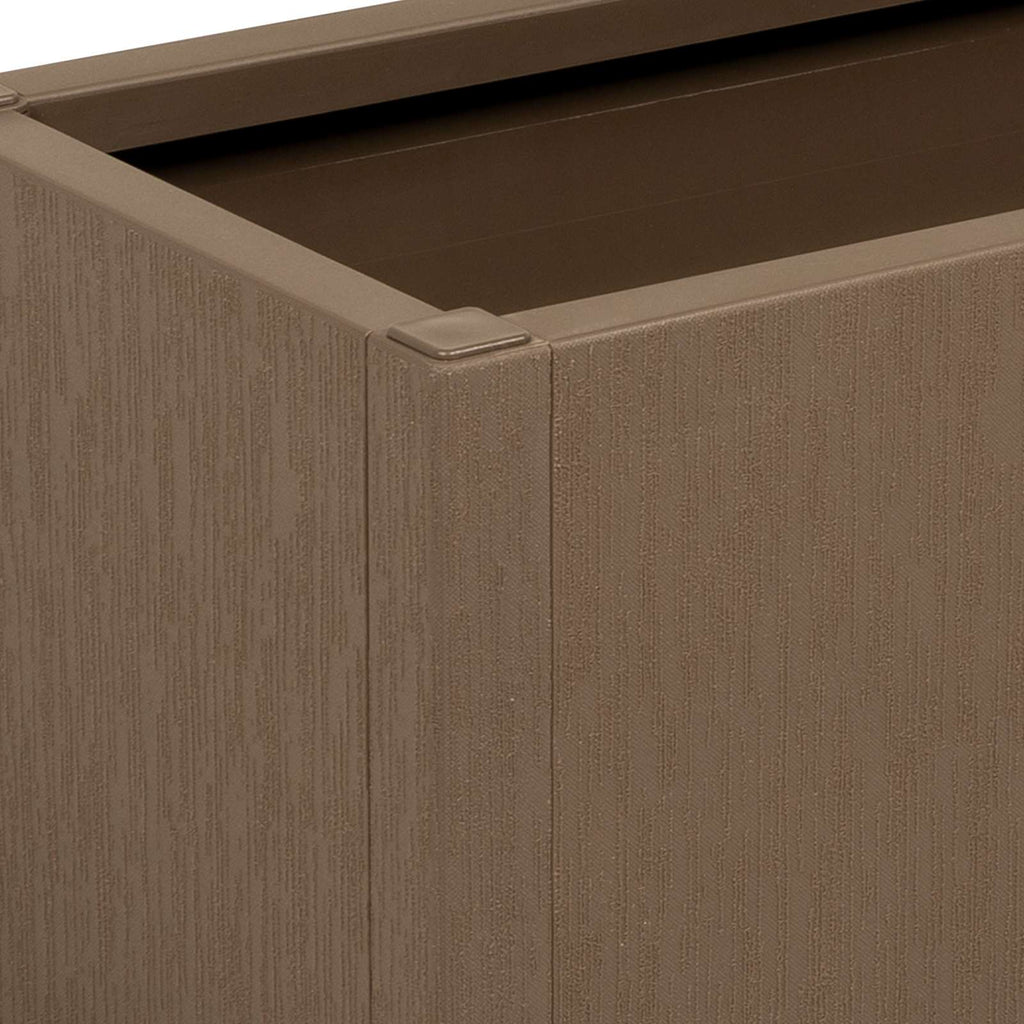 vidaXL Skrzynka na kwiaty do ogrodu Brązowy 80 x 36 x 35 cm PP