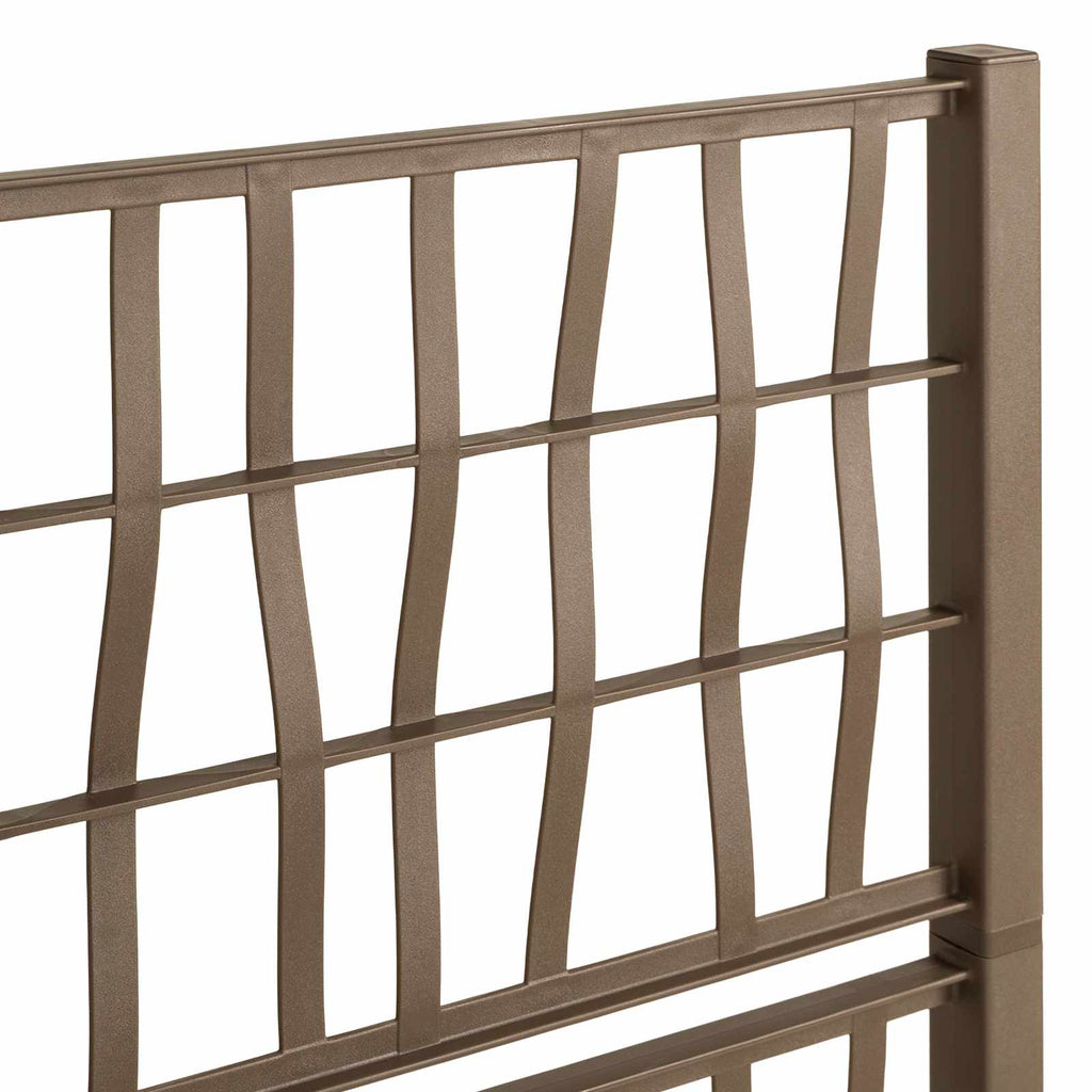 vidaXL Donica ogrodowa z trellem brązowy 80 x 36 x 140 cm PP