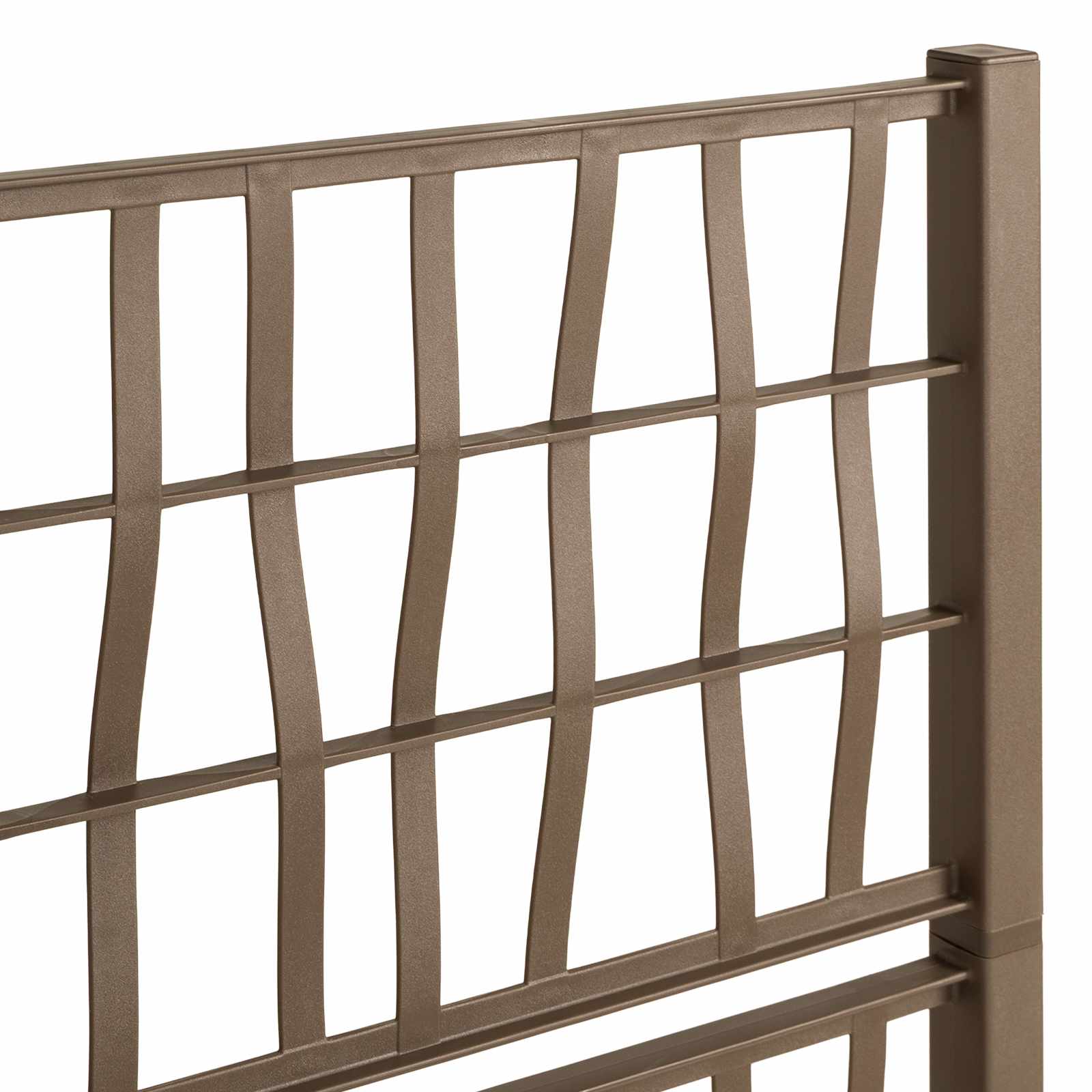 vidaXL Donica ogrodowa z trellem brązowy 80 x 36 x 140 cm PP