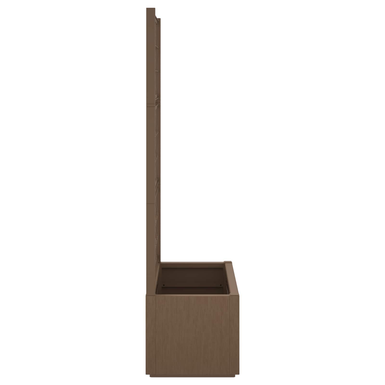 vidaXL Donica ogrodowa z trellem brązowy 80 x 36 x 140 cm PP