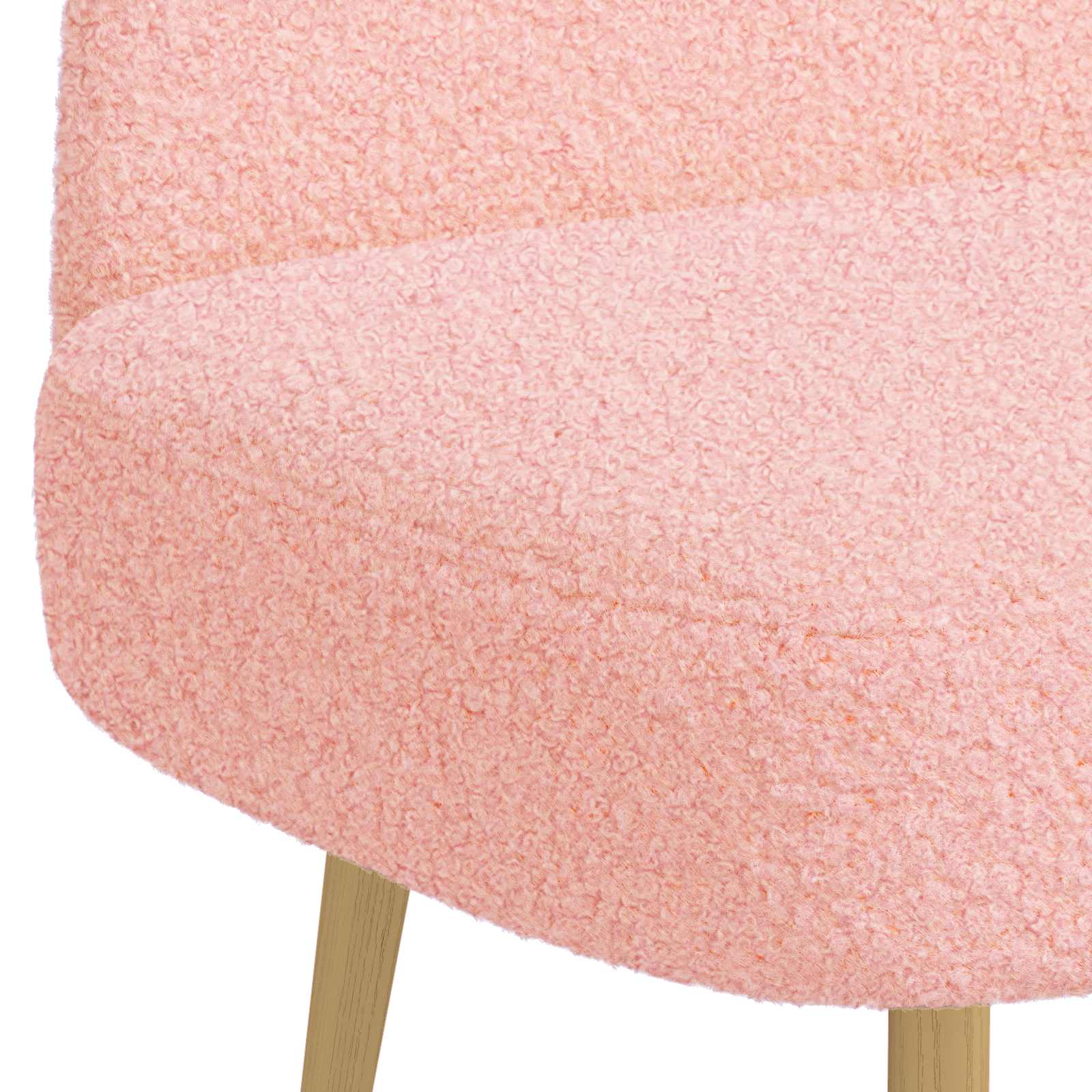 vidaXL Tapicerowana ławka z oparciem różowy 110 x 60 x 76 cm Bouclé