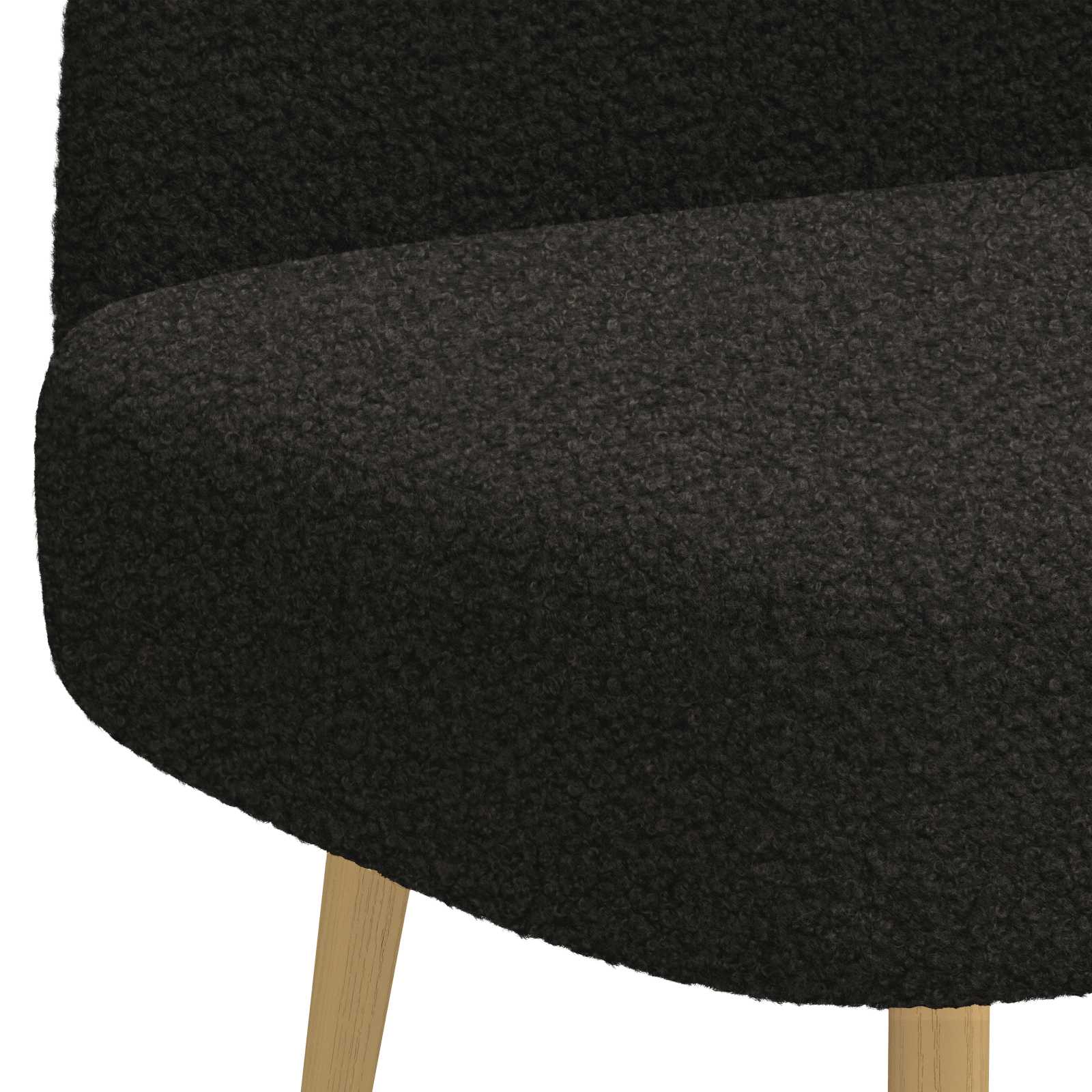 vidaXL Tapicerowana ławka z oparciem Czarny 110 x 60 x 76 cm Bouclé