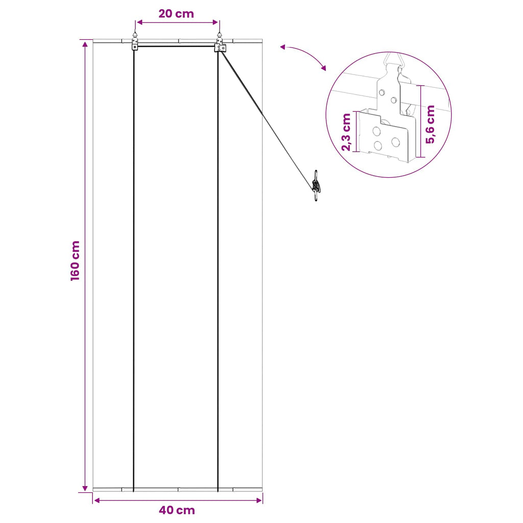 vidaXL Roleta naturalny 40 x 160 cm Bambus