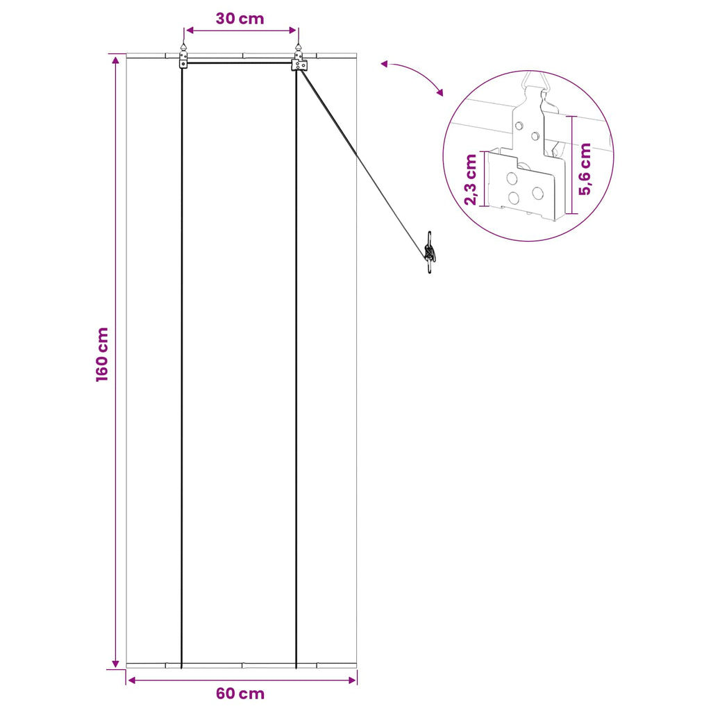 vidaXL Roleta naturalny 60 x 160 cm Bambus