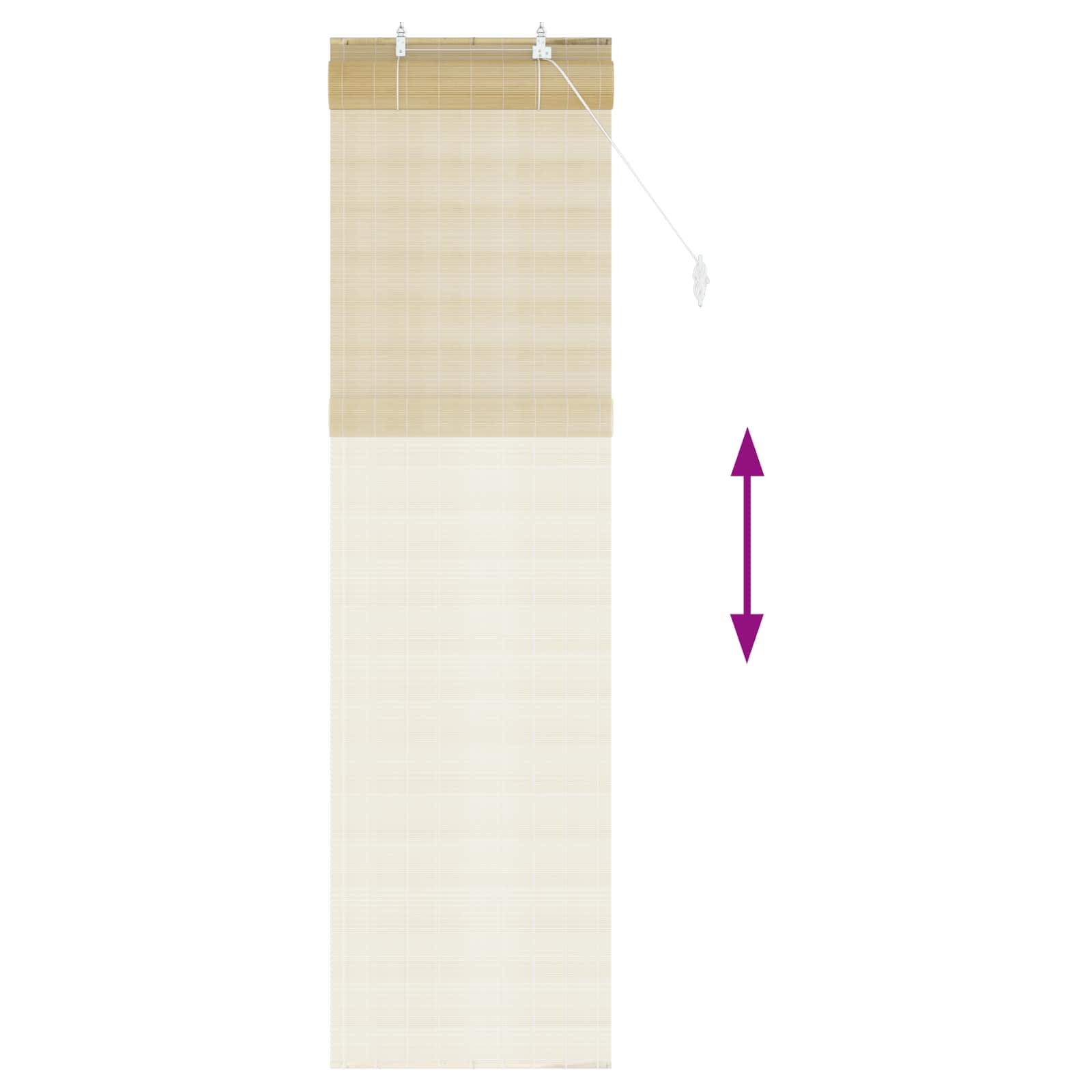 vidaXL Roleta naturalny 60 x 220 cm Bambus