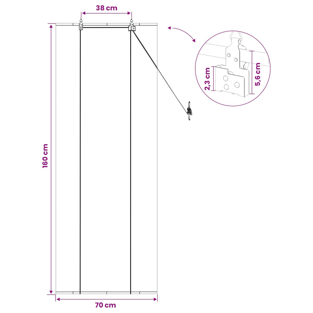 vidaXL Roleta naturalny 70 x 160 cm Bambus