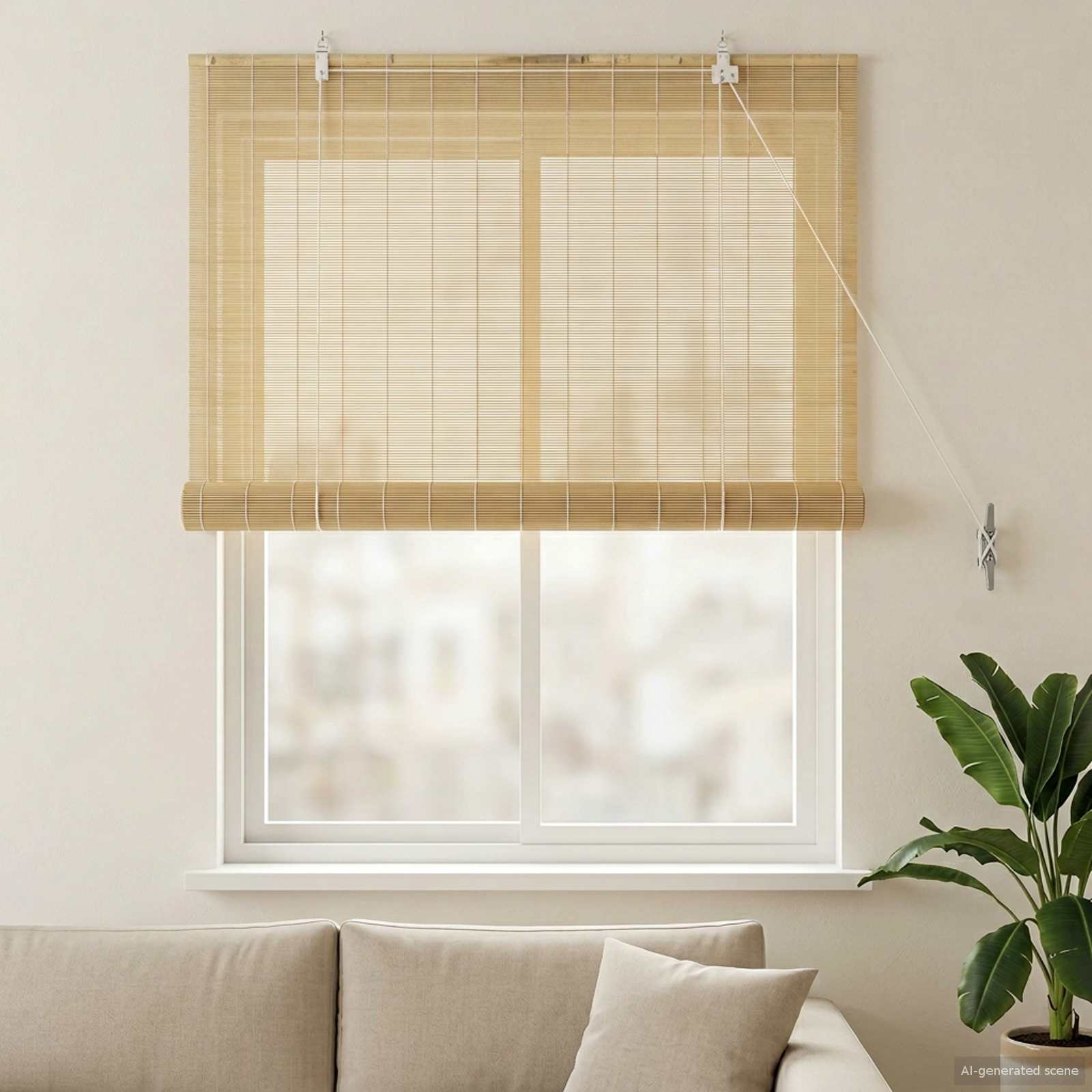 vidaXL Roleta naturalny 90 x 160 cm Bambus