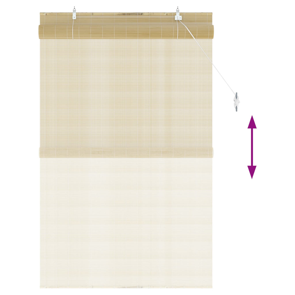 vidaXL Roleta naturalny 90 x 160 cm Bambus