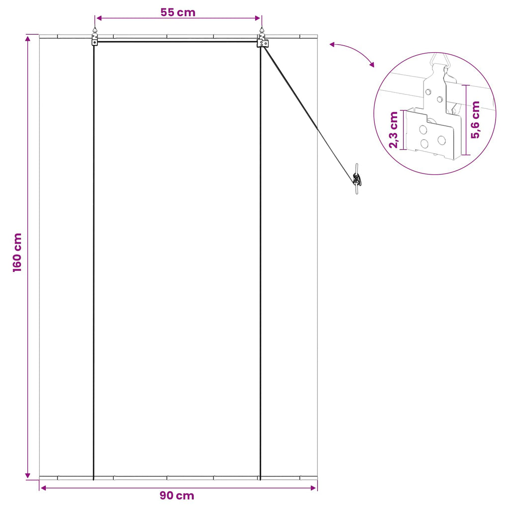 vidaXL Roleta naturalny 90 x 160 cm Bambus