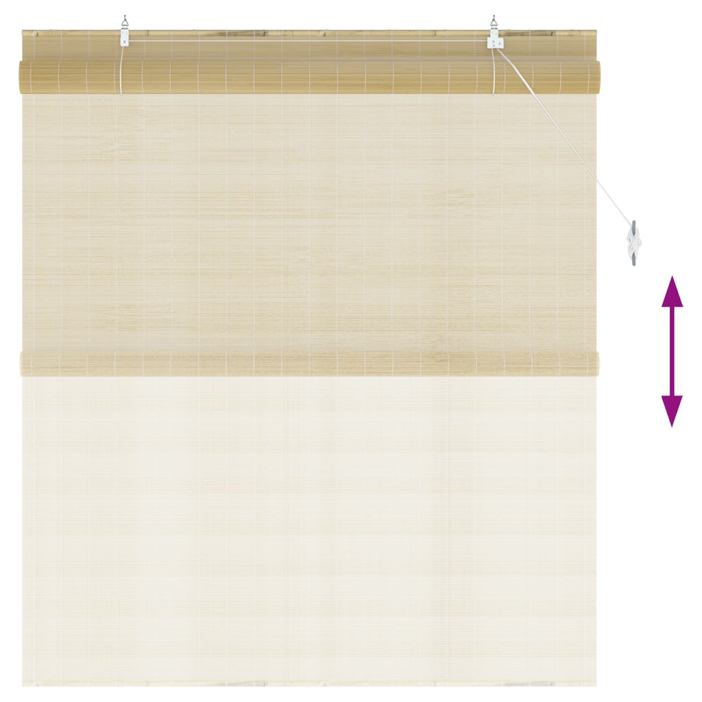 vidaXL Roleta naturalny 130 x 160 cm Bambus