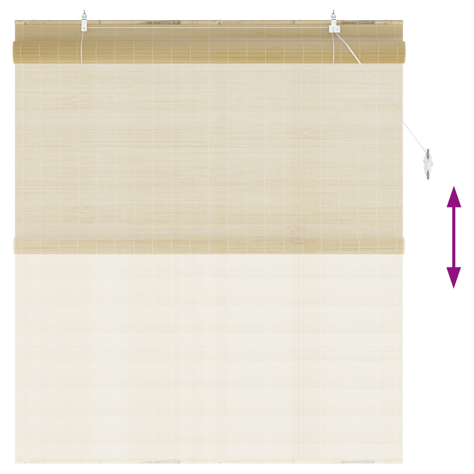 vidaXL Roleta naturalny 130 x 160 cm Bambus