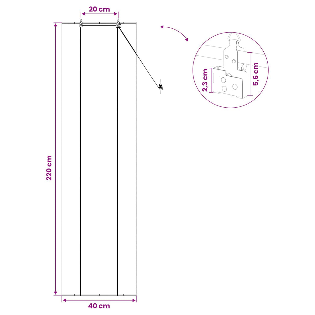 vidaXL Roleta brązowy 40 x 220 cm Bambus