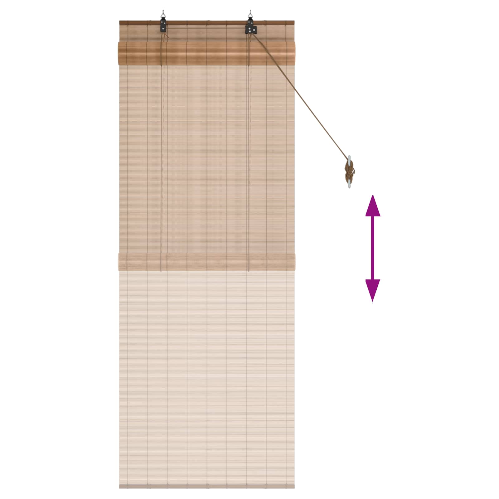 vidaXL Roleta brązowy 50 x 160 cm Bambus